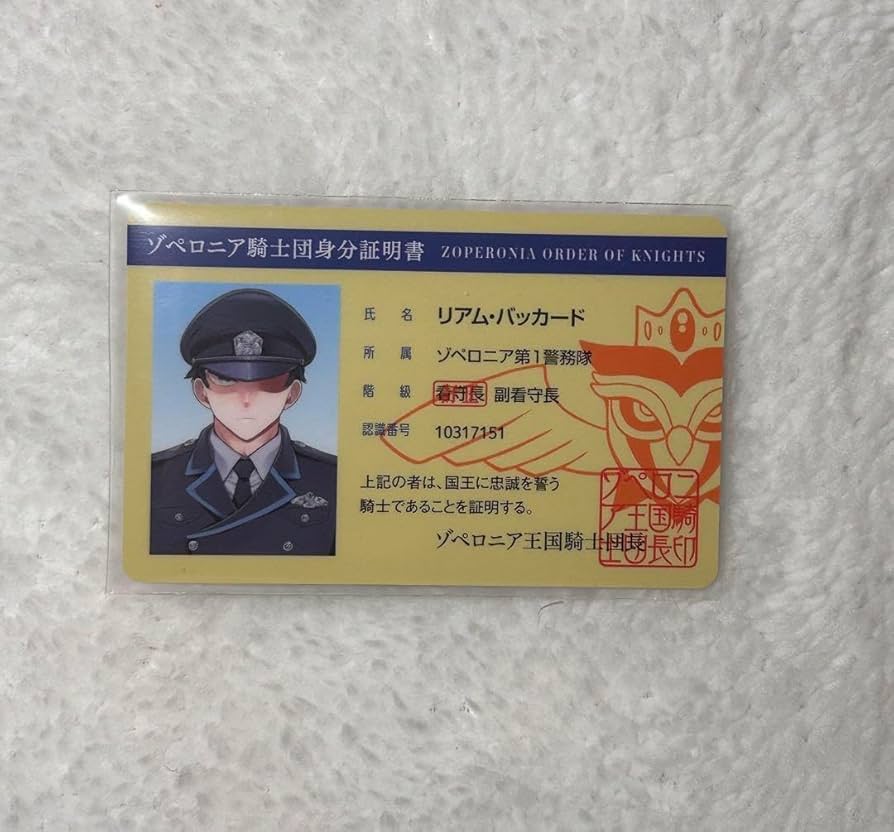 Amazon.co.jp: 日常ロック リアム看守 身分証明書 : おもちゃ